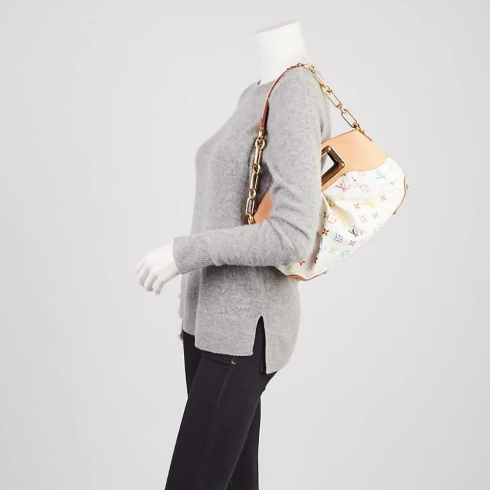 LOUIS VUITTON White Monogram Multicolore Judy PM Bag - Picture 4 of 13